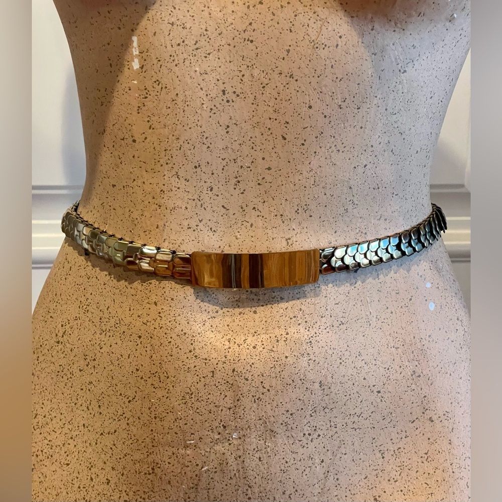 Vintage Thin Gold Chain Stretch Belt
